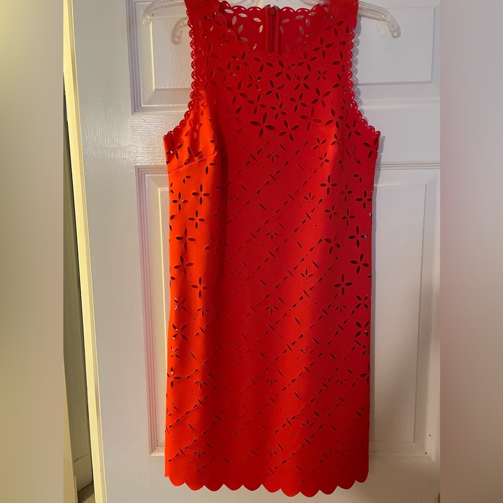 Laser cut sheath dress